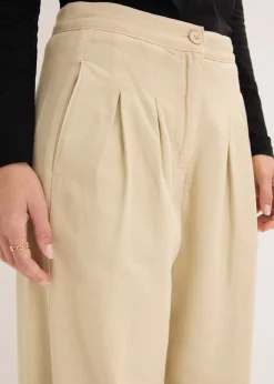 Sale Pantalón de sarga de algodón puro Mujer Esenciales|Pantalones