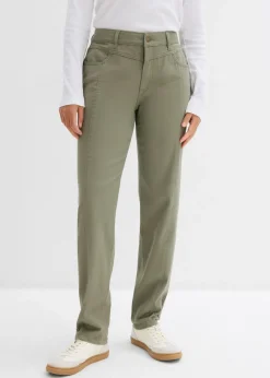 Outlet Pantalón de sarga de mezcla de algodón y elastano Mujer Pantalones