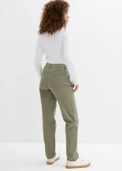 Outlet Pantalón de sarga de mezcla de algodón y elastano Mujer Pantalones
