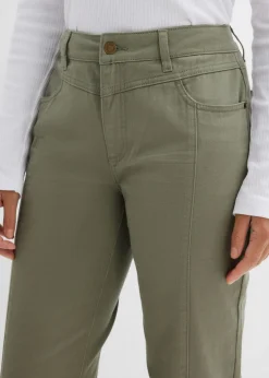 Outlet Pantalón de sarga de mezcla de algodón y elastano Mujer Pantalones