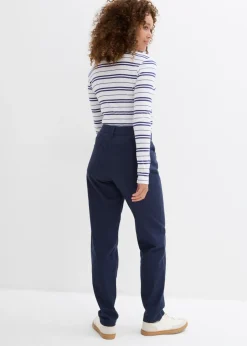 Pantalón de sarga de mezcla de algodón y elastano Mujer Pantalones