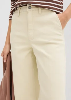 Pantalón de sarga de talle alto Mujer Pantalones
