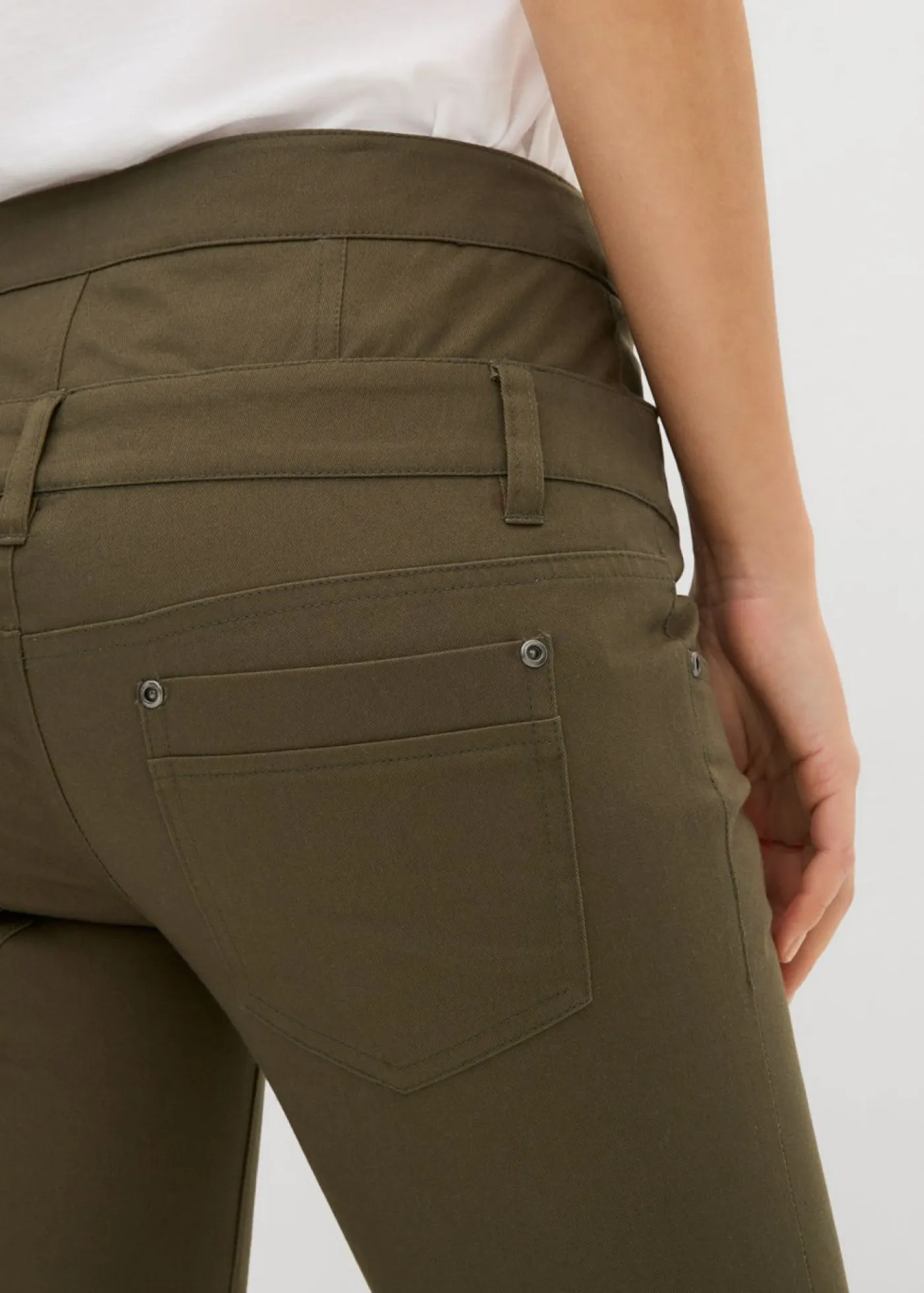 Discount Pantalón de sarga elástica Mujer Pantalones|Novedades