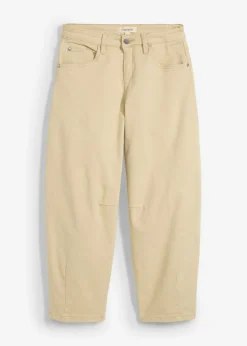 Outlet Pantalón de sarga en mezcla de algodón elástico Mujer Pantalones|Novedades