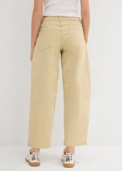 Outlet Pantalón de sarga en mezcla de algodón elástico Mujer Pantalones|Novedades