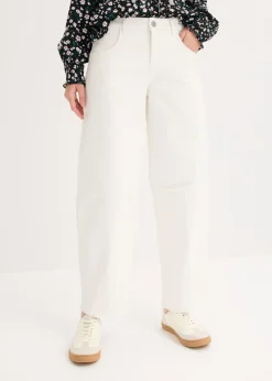 Best Pantalón de sarga en mezcla de algodón elástico Mujer Pantalones|Novedades