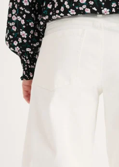 Best Pantalón de sarga en mezcla de algodón elástico Mujer Pantalones|Novedades