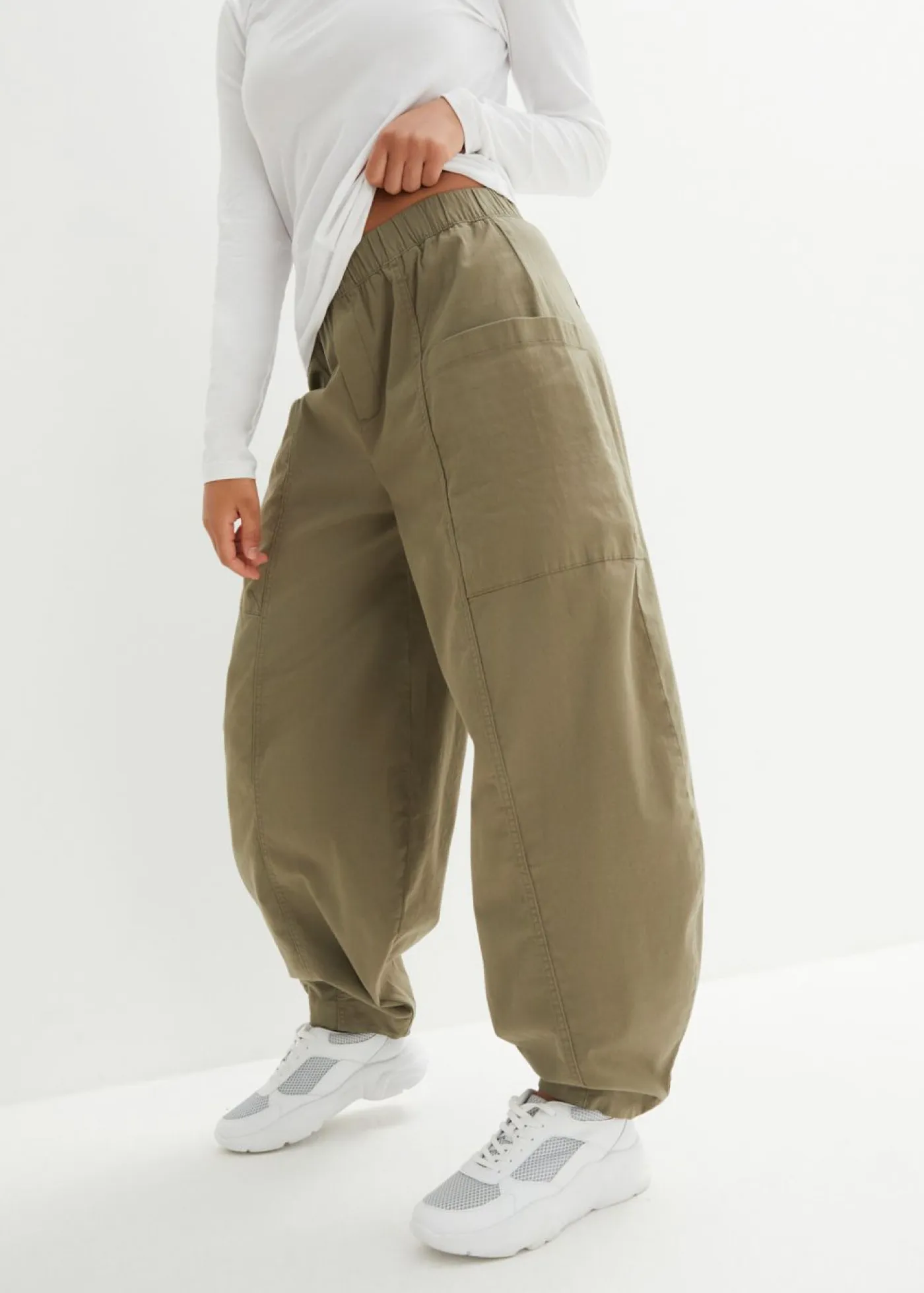 Best Pantalón de sarga ligero, ajuste bombacho Mujer Pantalones