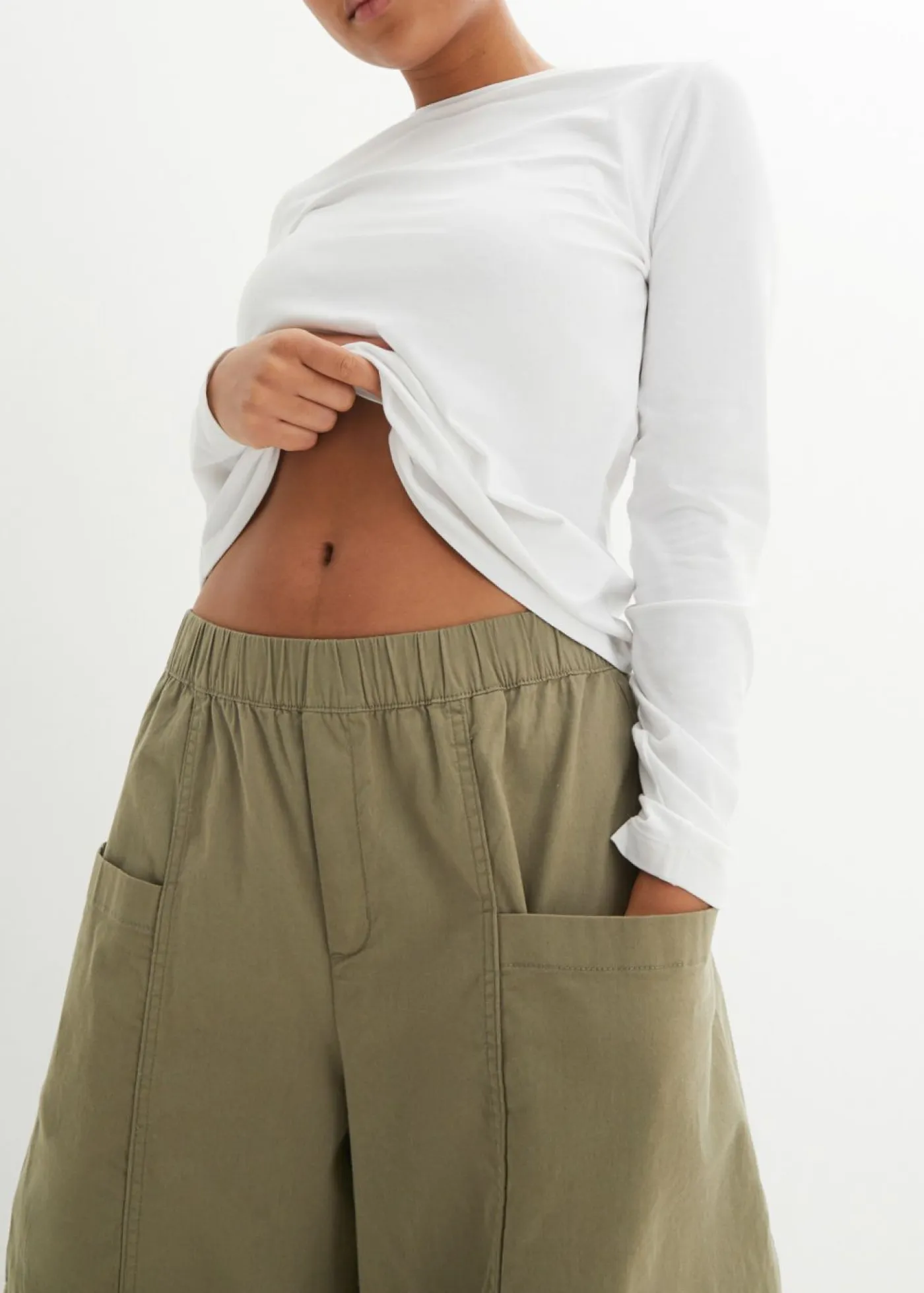 Best Pantalón de sarga ligero, ajuste bombacho Mujer Pantalones
