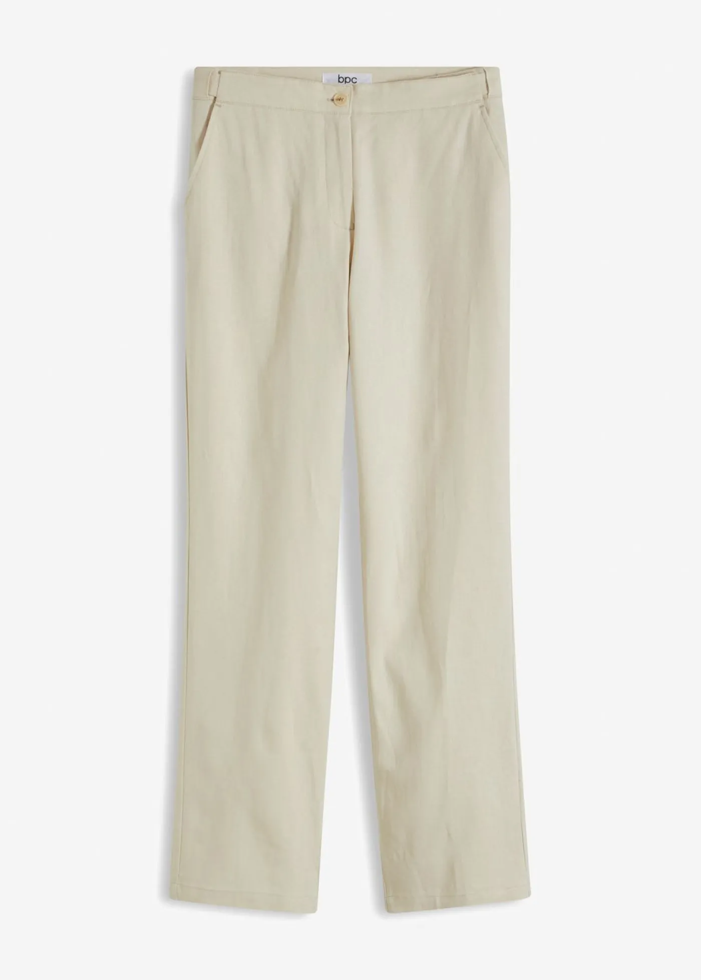 Best Pantalón de talle alto de mezcla de lino y viscosa Mujer Pantalones