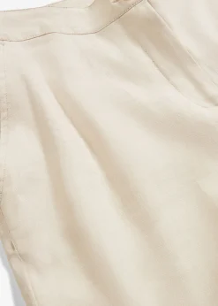 Best Pantalón de talle alto de mezcla de lino y viscosa Mujer Pantalones