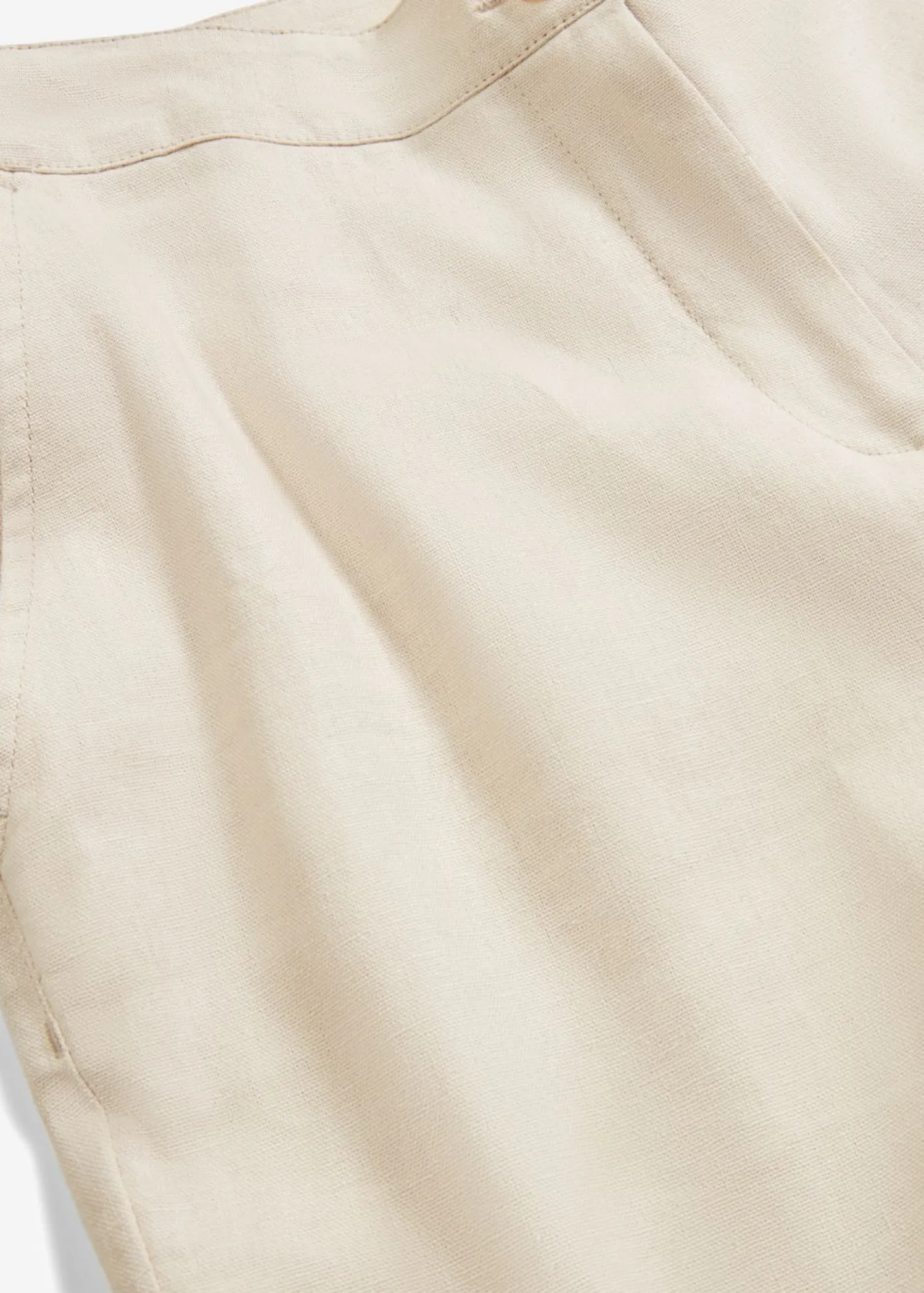 Best Pantalón de talle alto de mezcla de lino y viscosa Mujer Pantalones