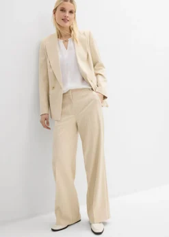 Hot Pantalón de traje con rayas Mujer Pantalones|Novedades