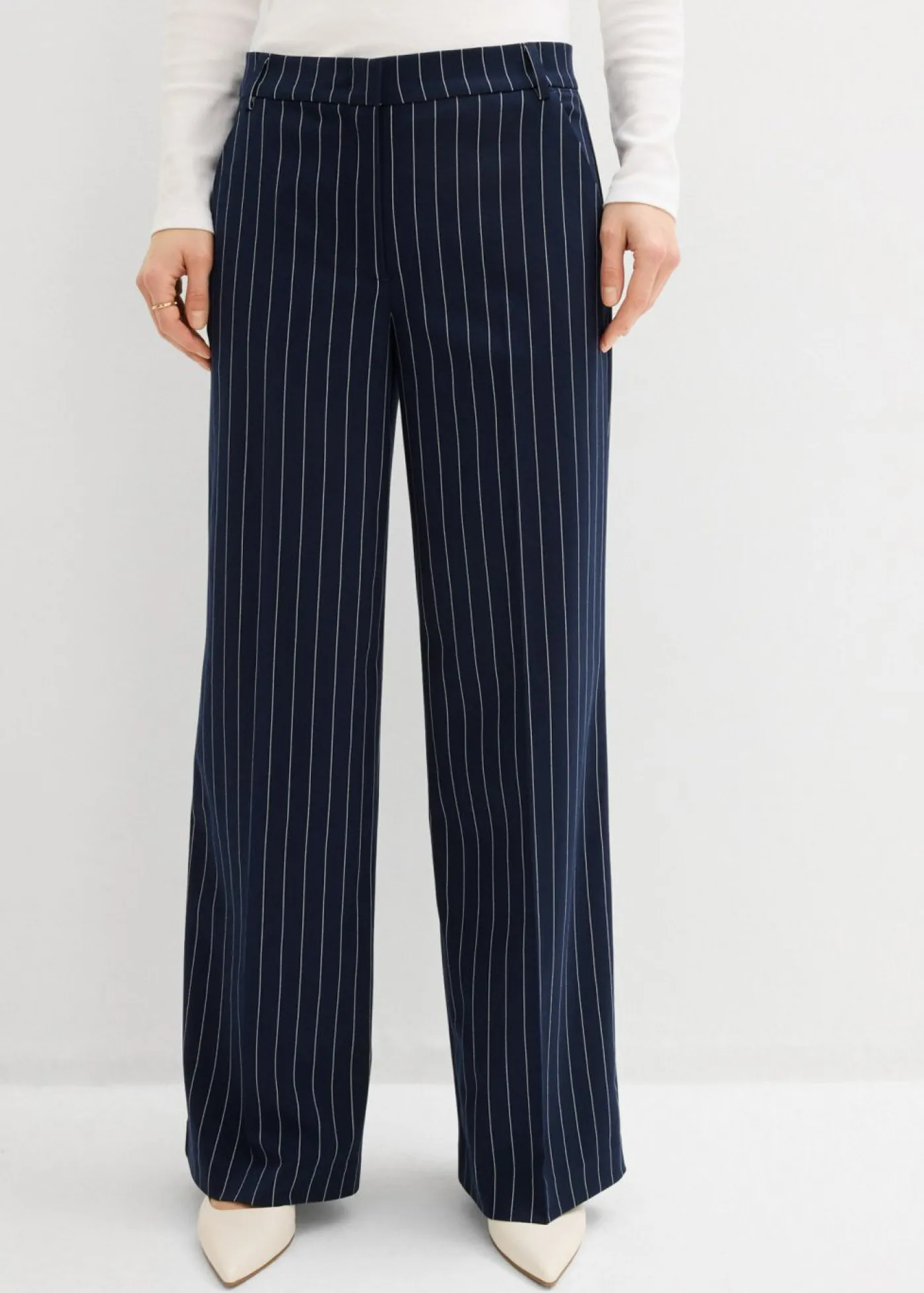 Hot Pantalón de traje con rayas Mujer Pantalones|Novedades