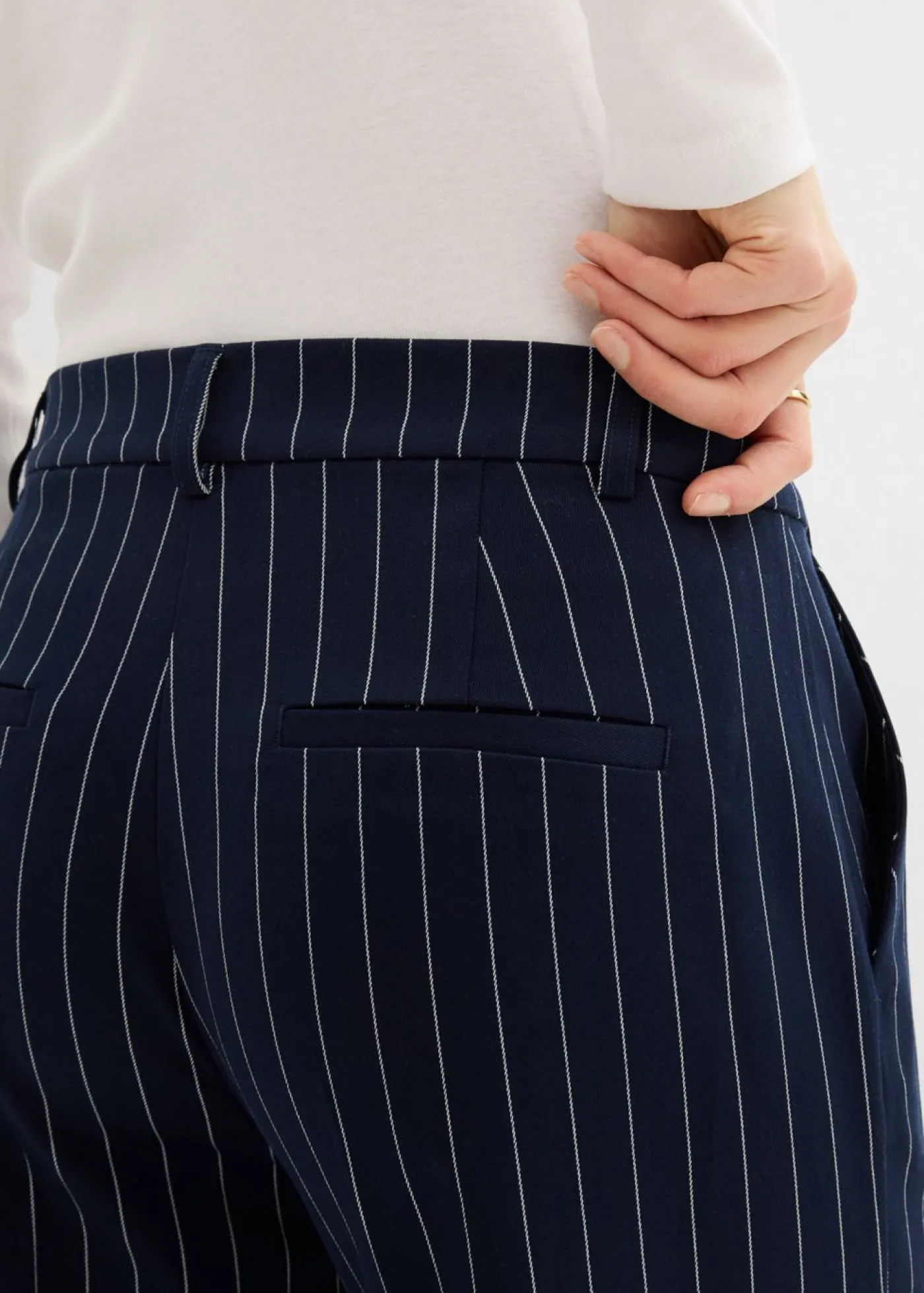 Hot Pantalón de traje con rayas Mujer Pantalones|Novedades