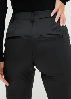New Pantalón de traje de satén fino Mujer Pantalones|Tallas Pequeñas