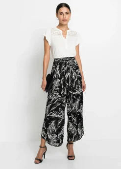 Online Pantalón de viscosa estructurada Mujer Pantalones