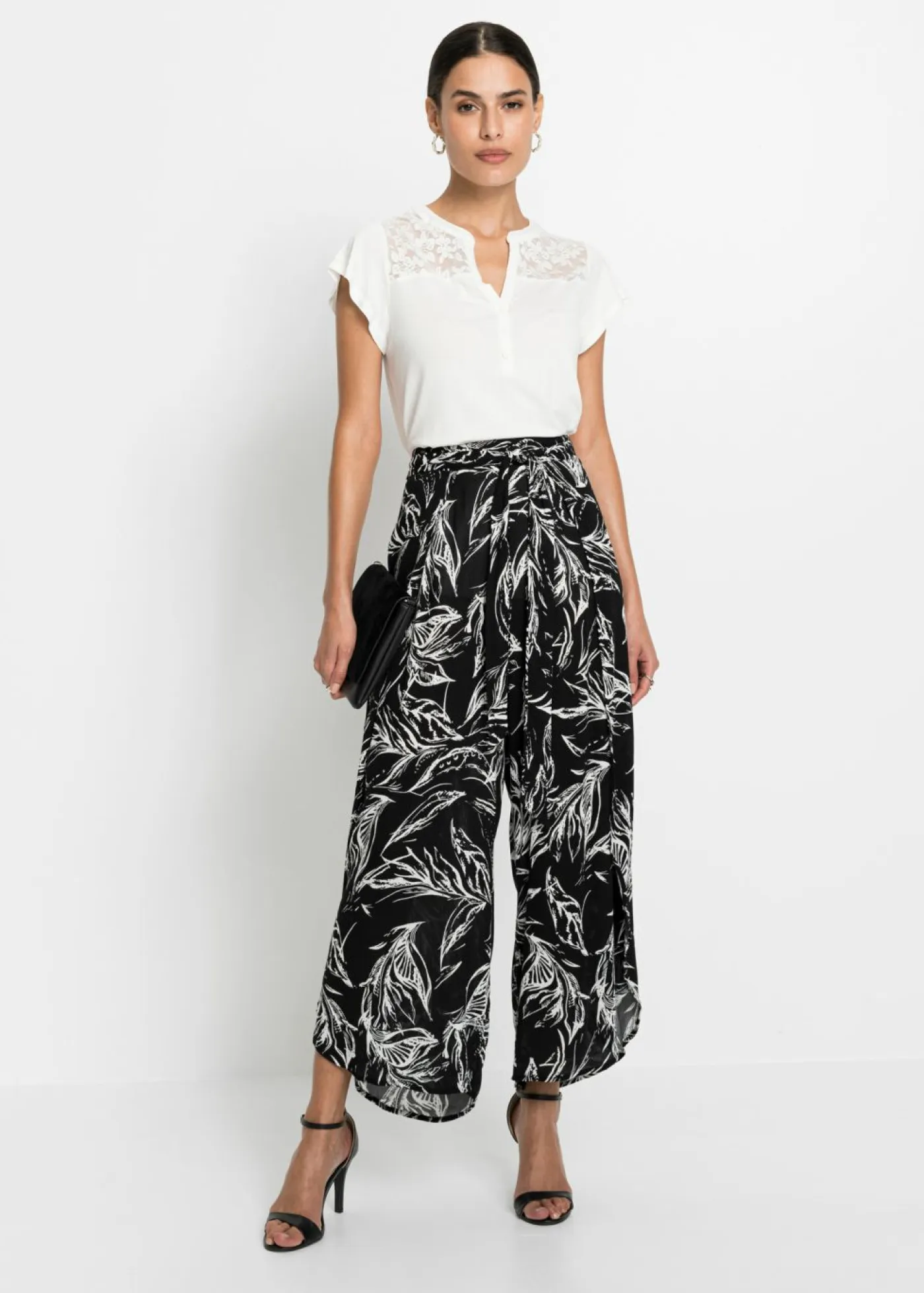 Online Pantalón de viscosa estructurada Mujer Pantalones