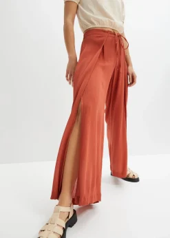 Pantalón de viscosa fluida Mujer Pantalones