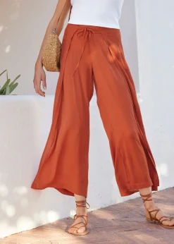 Pantalón de viscosa fluida Mujer Pantalones