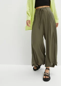 Outlet Pantalón de viscosa fluida Mujer Pantalones