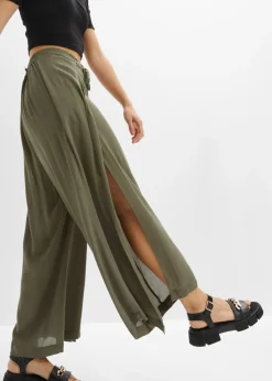Outlet Pantalón de viscosa fluida Mujer Pantalones