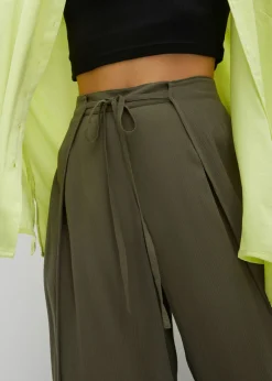 Outlet Pantalón de viscosa fluida Mujer Pantalones