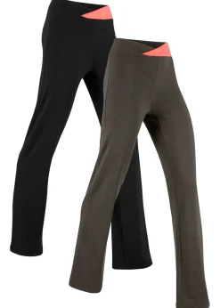 Discount Pantalón deportivo de algodón, bootcut (2 unidades) Mujer Ropa Deportiva|Pantalones