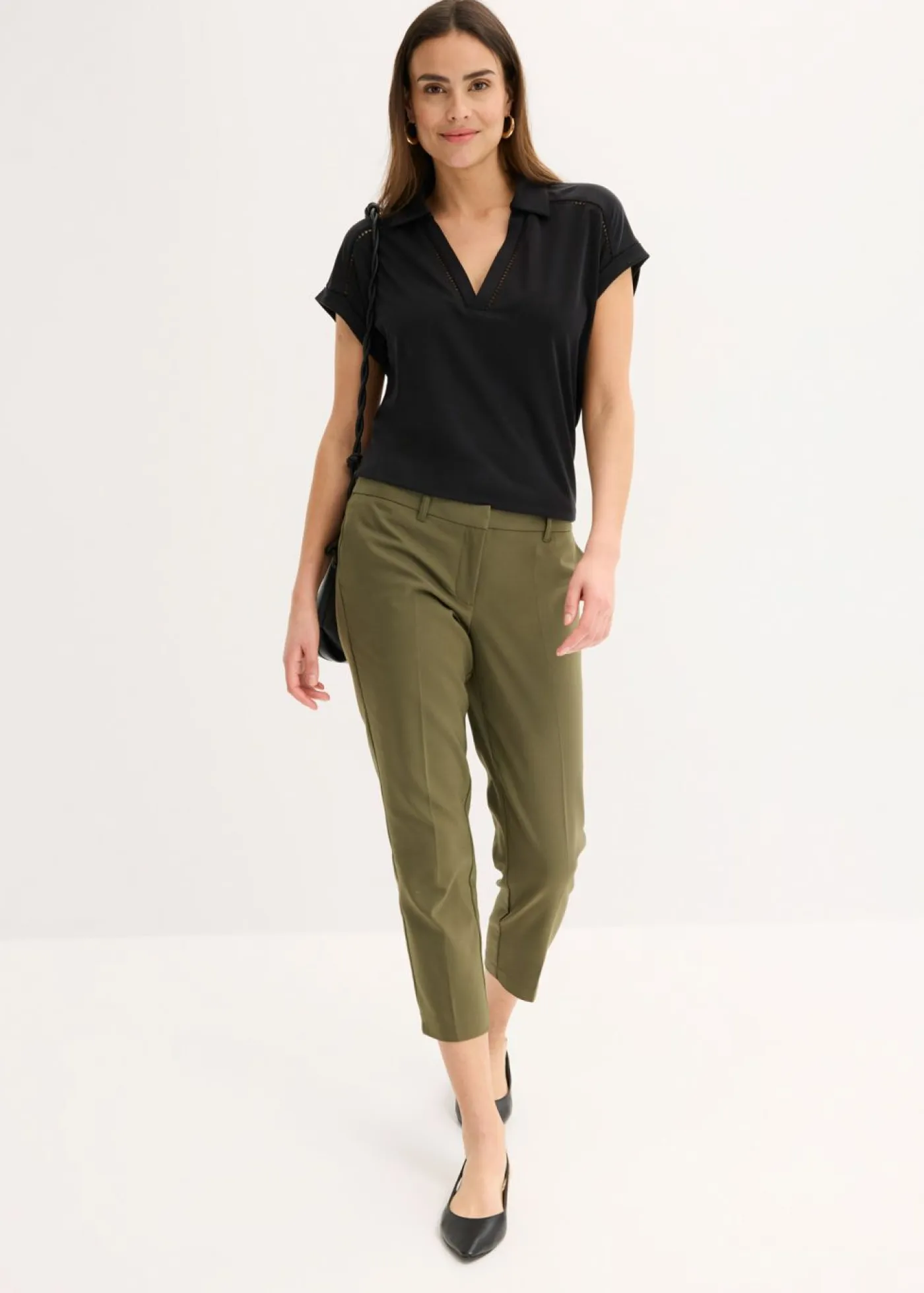 Online Pantalón ejecutivo de largo capri Mujer Pantalones
