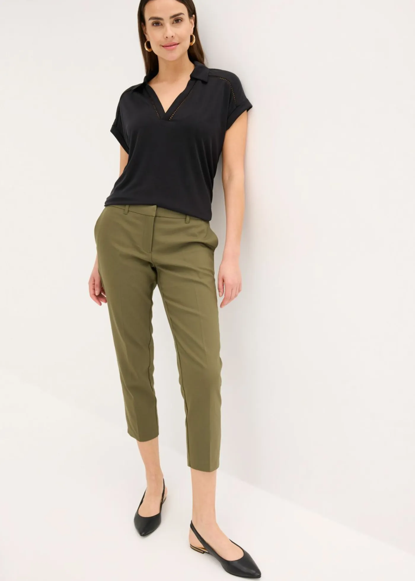 Online Pantalón ejecutivo de largo capri Mujer Pantalones