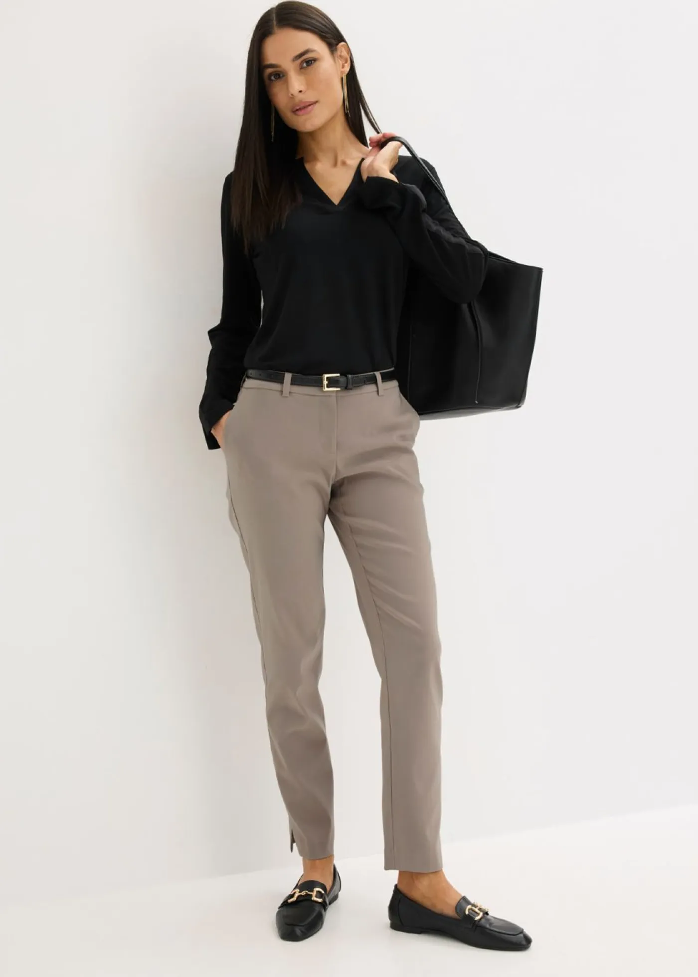 Discount Pantalón elástico Mujer Pantalones|Novedades