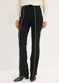 Discount Pantalón elástico acampanado de bengalina Mujer Pantalones