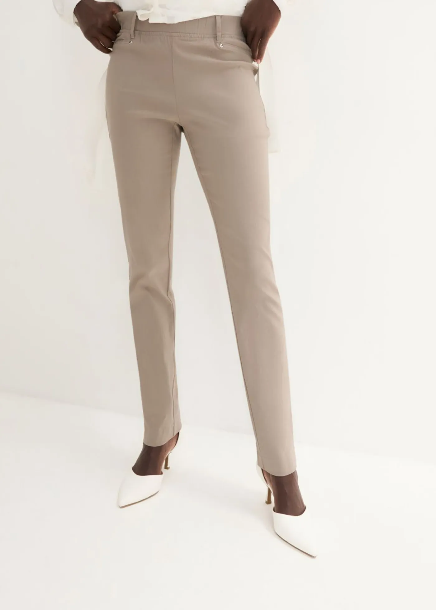 Clearance Pantalón elástico con cintura antideslizante Mujer Pantalones|Tallas Pequeñas