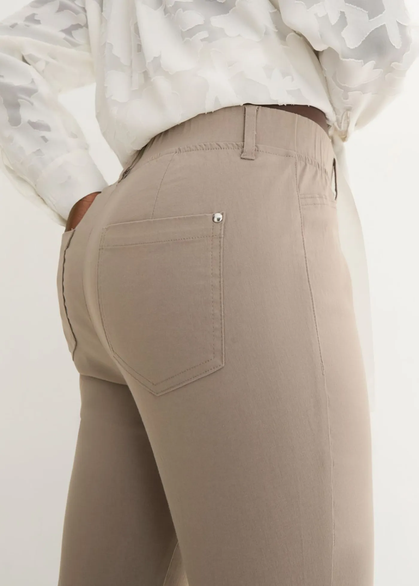 Clearance Pantalón elástico con cintura antideslizante Mujer Pantalones|Tallas Pequeñas