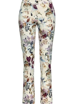 Best Pantalón elástico con estampado de flores Mujer Pantalones|Tallas Pequeñas
