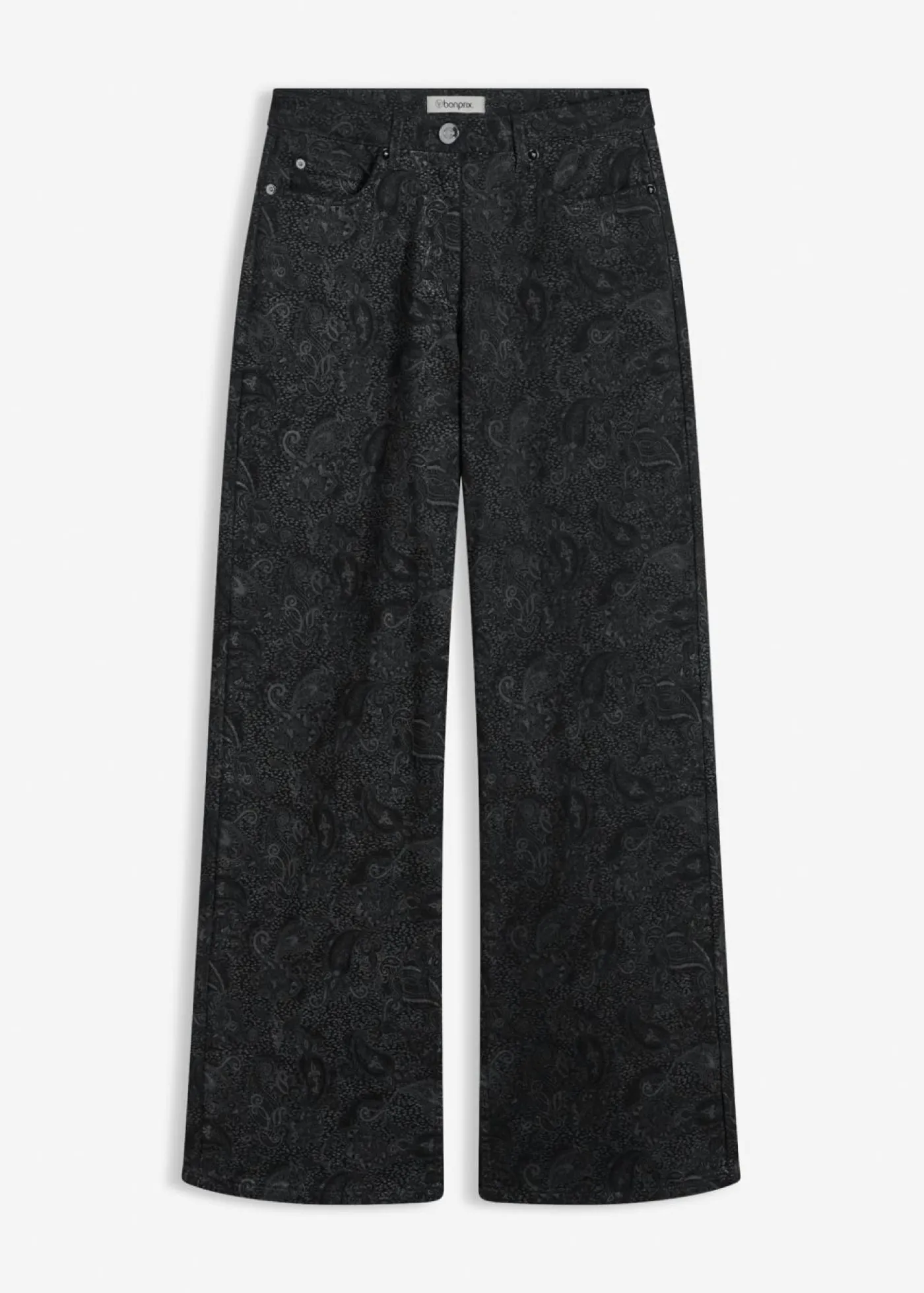Sale Pantalón elástico de algodón con pernera ancha Mujer Pantalones