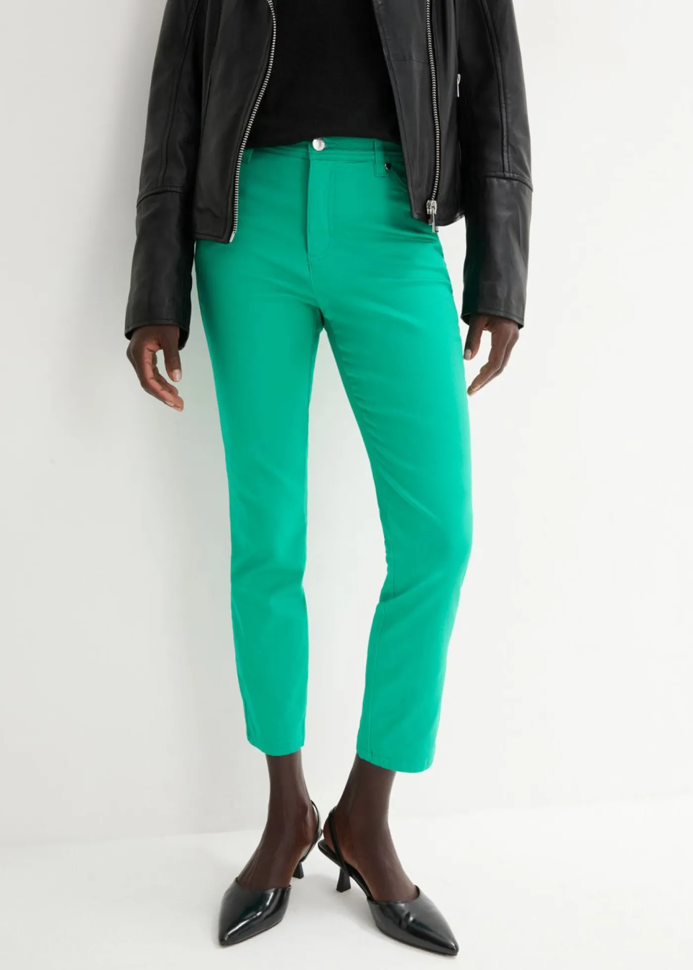 Pantalón elástico de algodón Mujer Pantalones