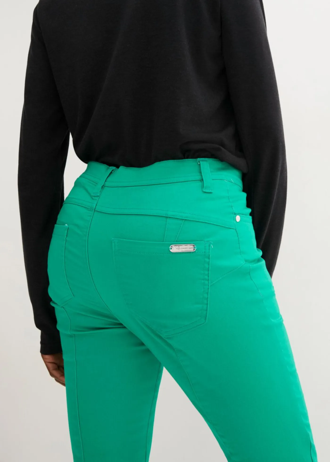 Pantalón elástico de algodón Mujer Pantalones