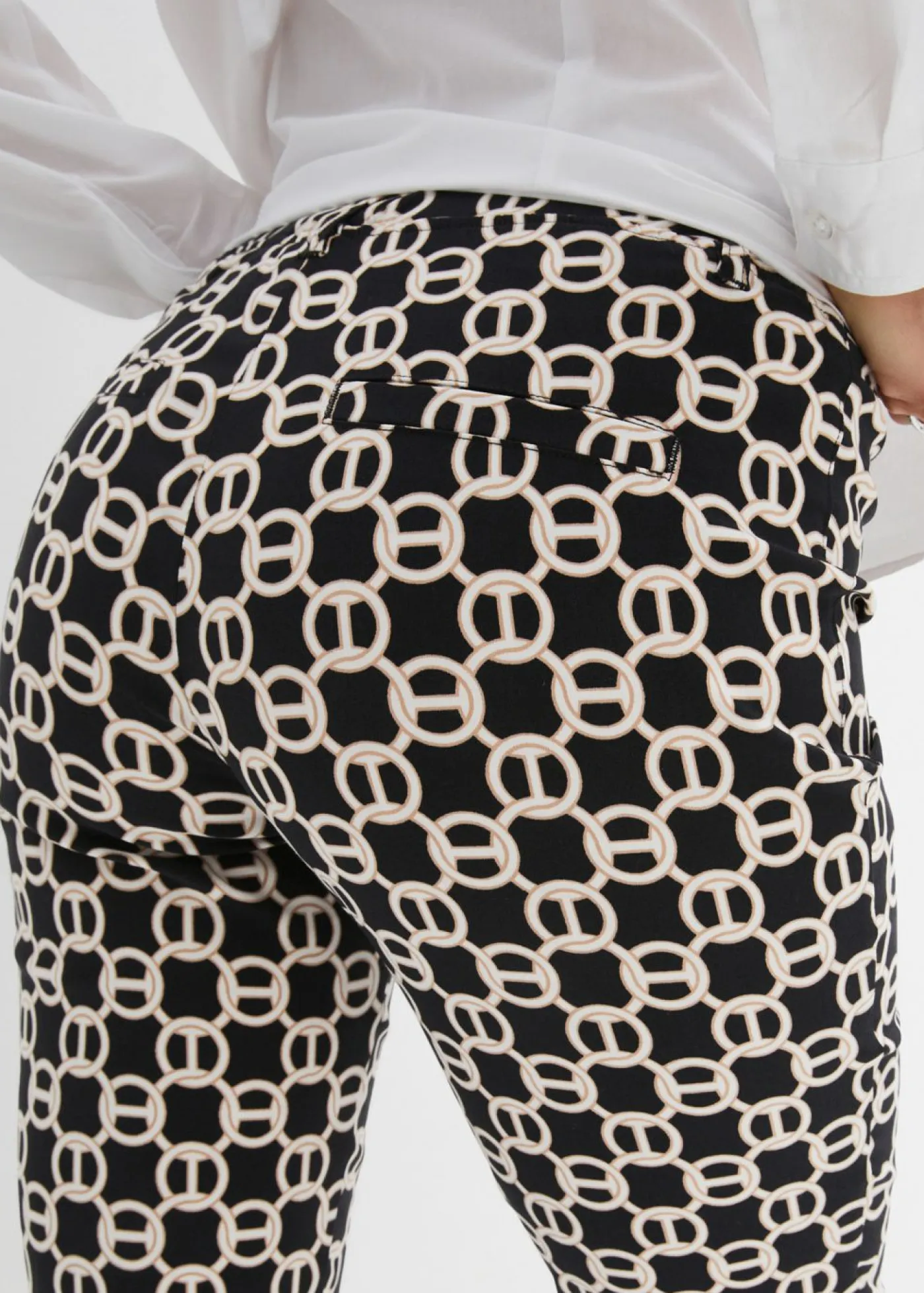 Pantalón elástico de bengalina Mujer Pantalones|Novedades