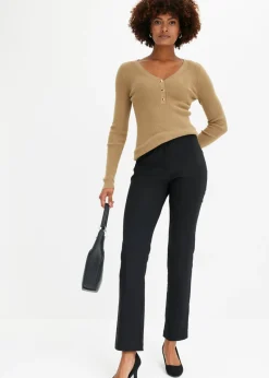 Discount Pantalón elástico de bengalina Mujer Pantalones|Tallas Pequeñas