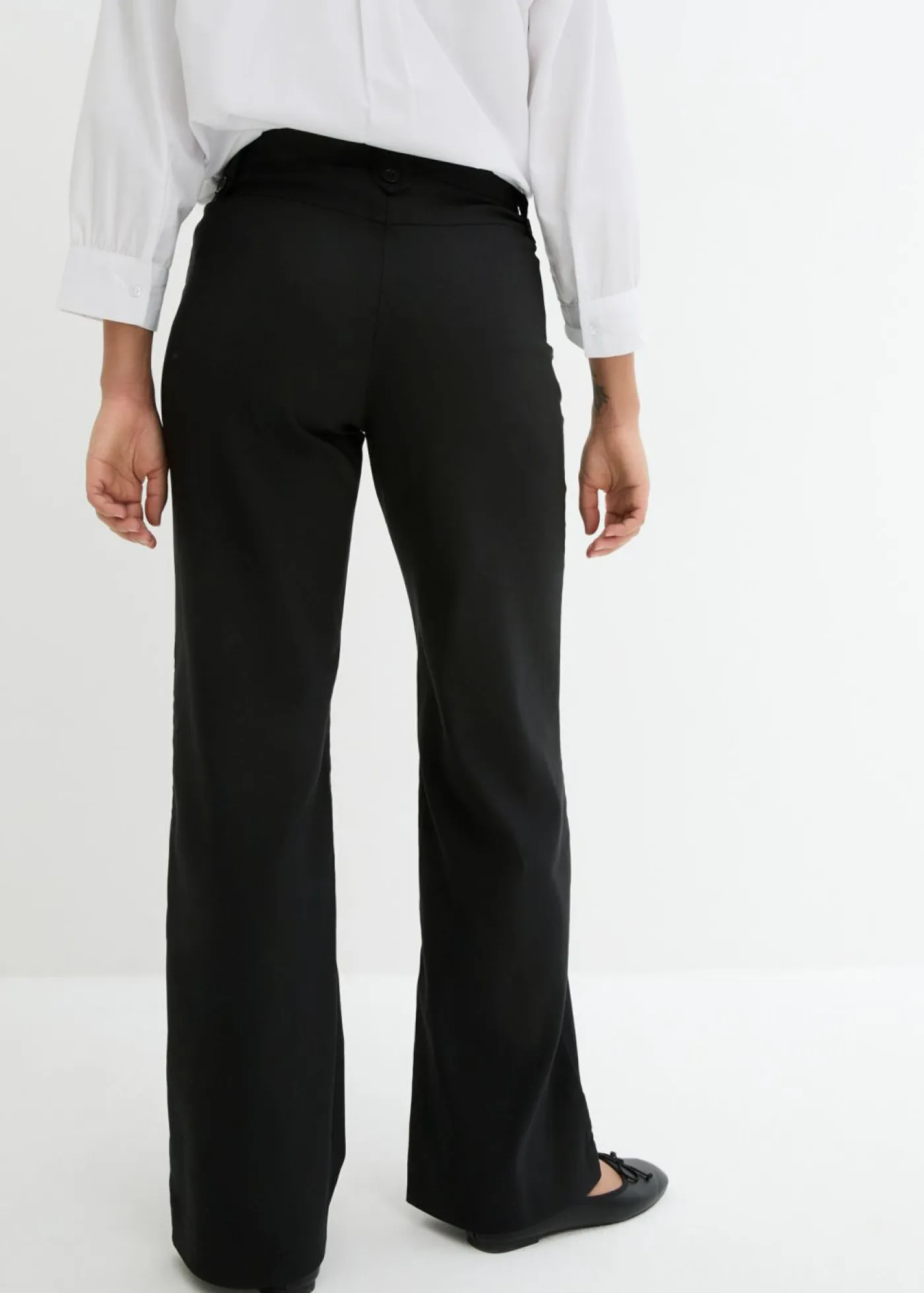 Online Pantalón elástico de bengalina con cintura cómoda Mujer Pantalones|Tallas Pequeñas