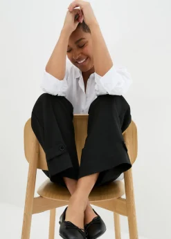 Online Pantalón elástico de bengalina con cintura cómoda Mujer Pantalones|Tallas Pequeñas