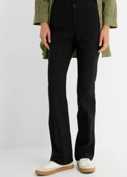 Pantalón elástico de bengalina, bootcut Mujer Tallas Pequeñas
