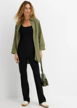 Pantalón elástico de bengalina, bootcut Mujer Tallas Pequeñas