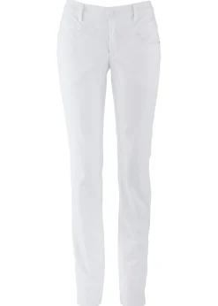 Pantalón elástico de corte recto de bengalina Mujer Pantalones