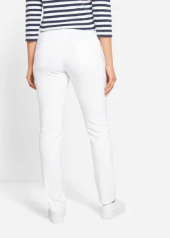 Pantalón elástico de corte recto de bengalina Mujer Pantalones