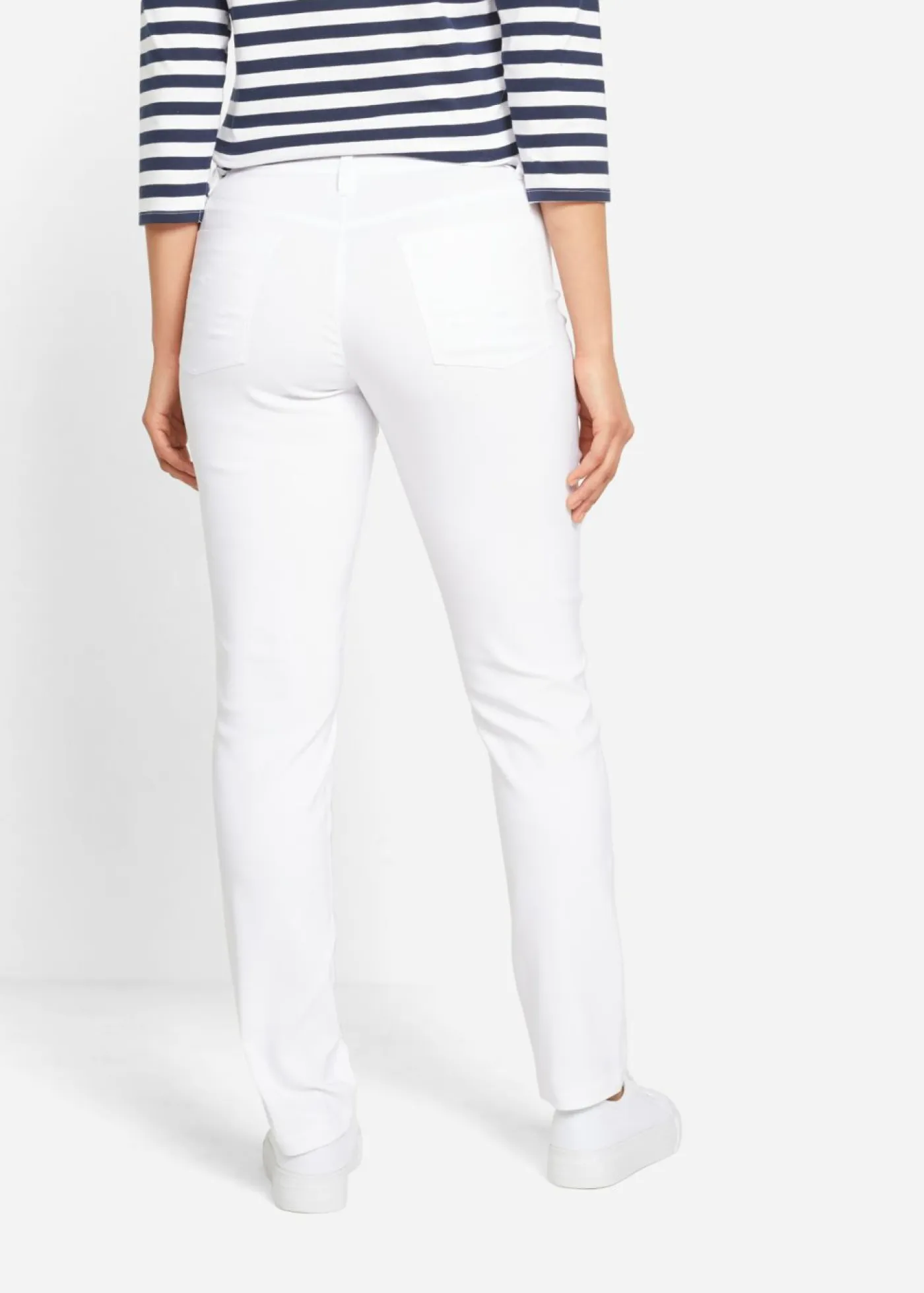 Pantalón elástico de corte recto de bengalina Mujer Pantalones