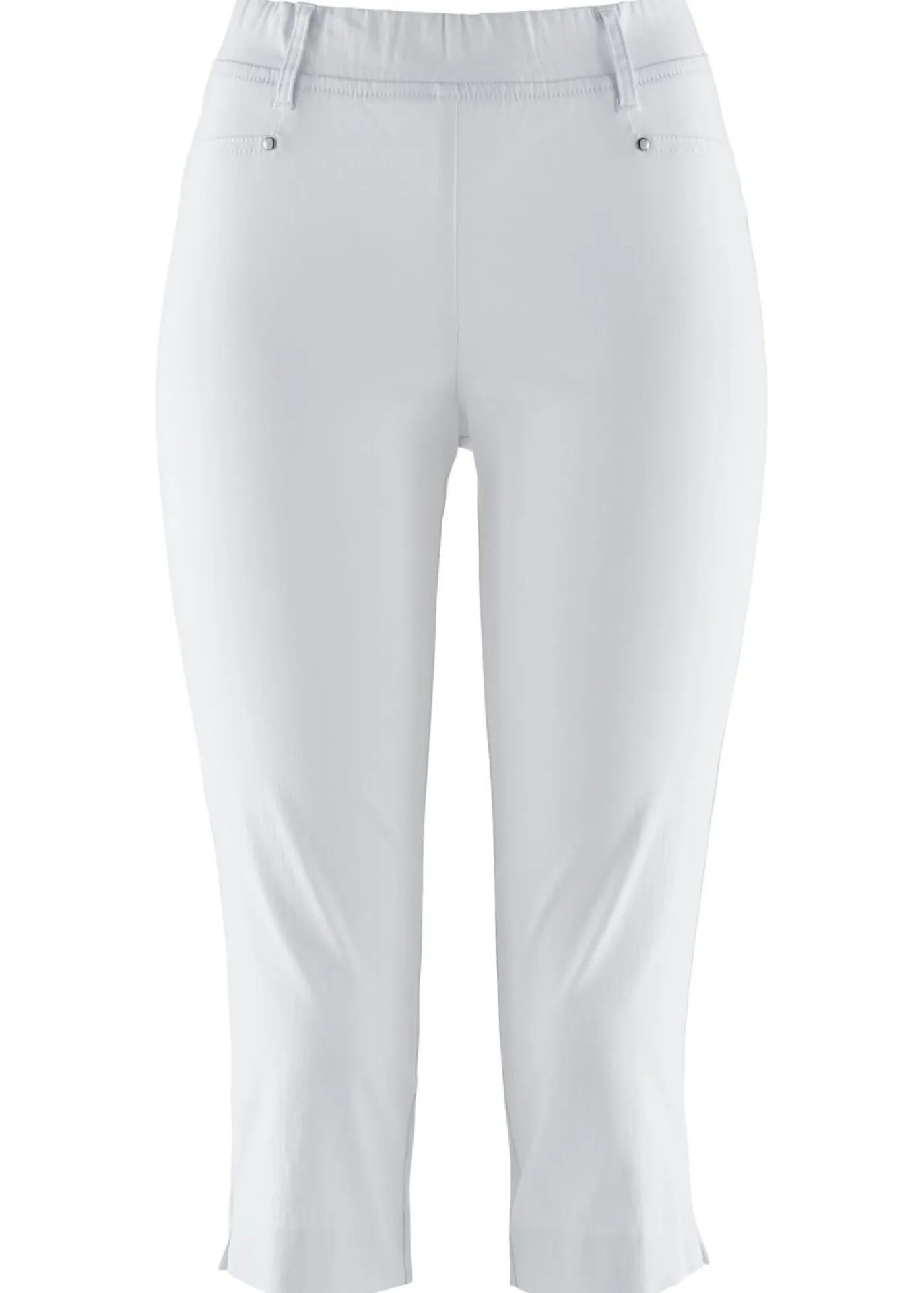 Sale Pantalón elástico de corte capri con cintura elástica Mujer Pantalones