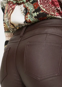 Online Pantalón elástico de mezcla de viscosa Mujer Pantalones
