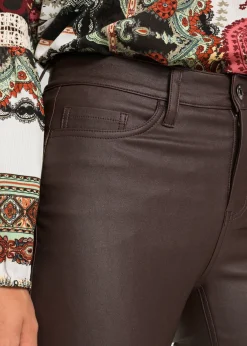 Online Pantalón elástico de mezcla de viscosa Mujer Pantalones